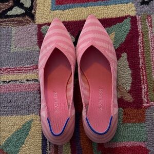 Rothy's Pink Striped Loafers